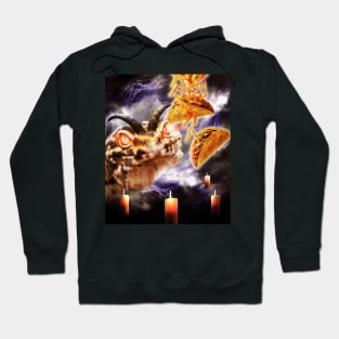 Demon Leopard Gecko Eating Taco & Fries Hoodie